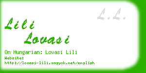 lili lovasi business card